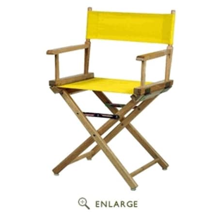 Casual Home Casual Home 200-00-021-14 18 in. Directors Chair Natural Frame with Yellow Canvas 200-00/021-14